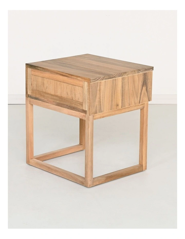 Noma Bedside Table with Drawer - Acacia Natural image 5
