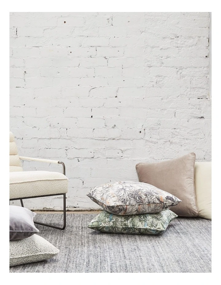 Ivory Velvet Cushions - Black Trim (Feather Fill) image 5