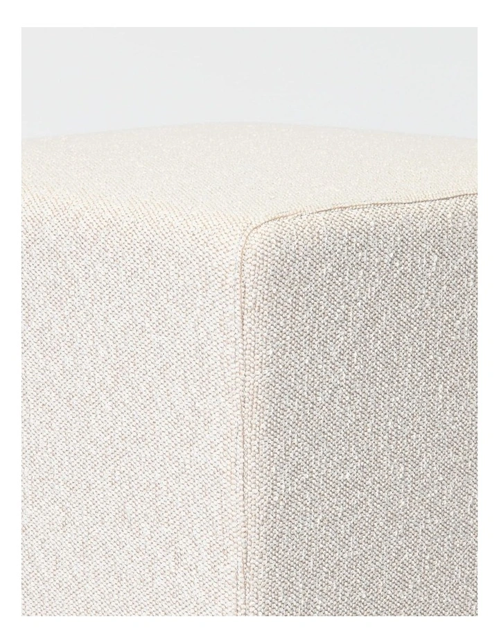 Darcy & Duke Milton Ottoman - Oatmeal - Wooden Base image 3