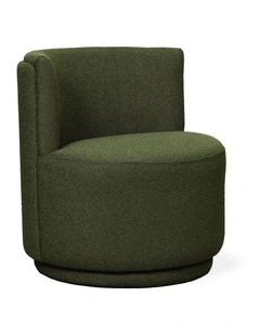 Darcy & Duke Petit Swivel Chair, Forrest Green