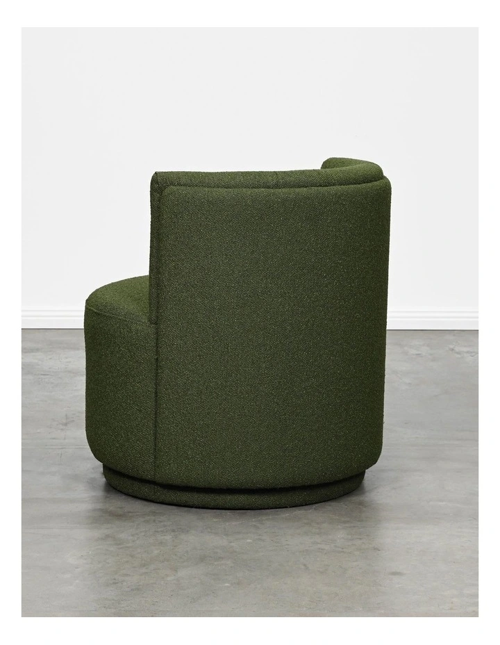 Darcy & Duke Petit Swivel Chair, Forrest Green image 4