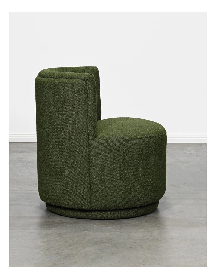Darcy & Duke Petit Swivel Chair, Forrest Green image 5