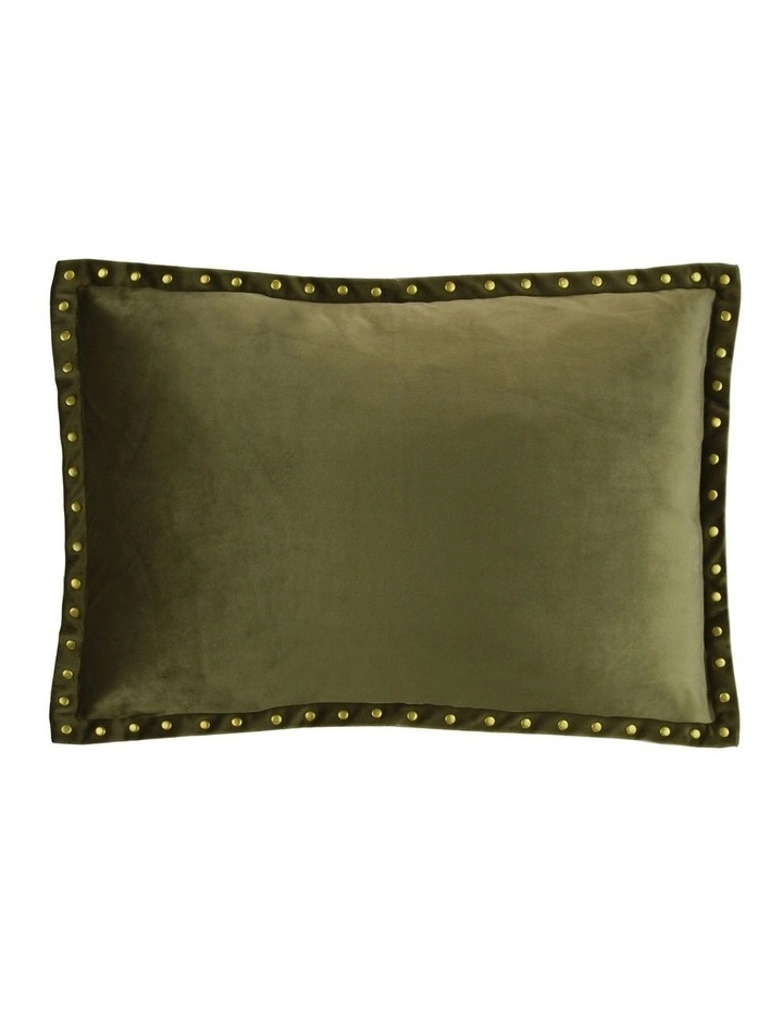 Velvet Cushion 40X60cm in Olive image 1