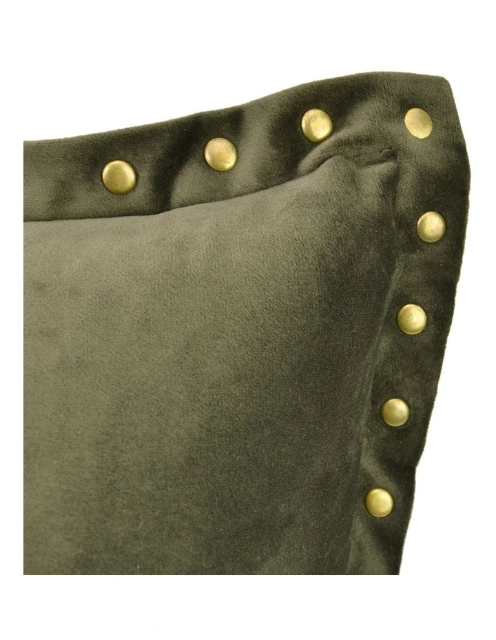 Velvet Cushion 40X60cm in Olive image 3