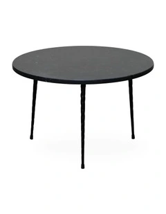 Alba - Side Table Medium - Black Marble Black Base