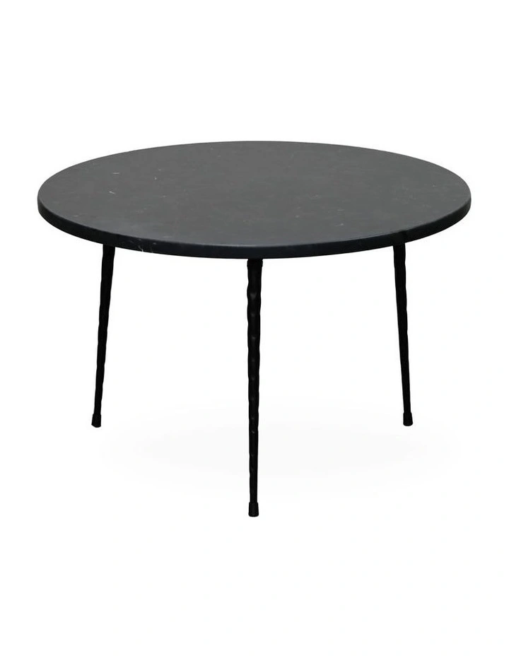 Alba - Side Table Medium - Black Marble Black Base image 1