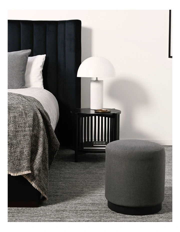 Lumiere Table Lamp - White Marble Base, White Metal Shade image 2