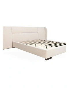 Waverley - Full Bed With Wing - Queen - Oatmeal
