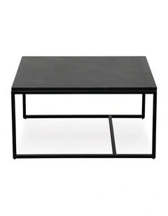 Reno - Coffee Table Medium - Black Marble Black Base