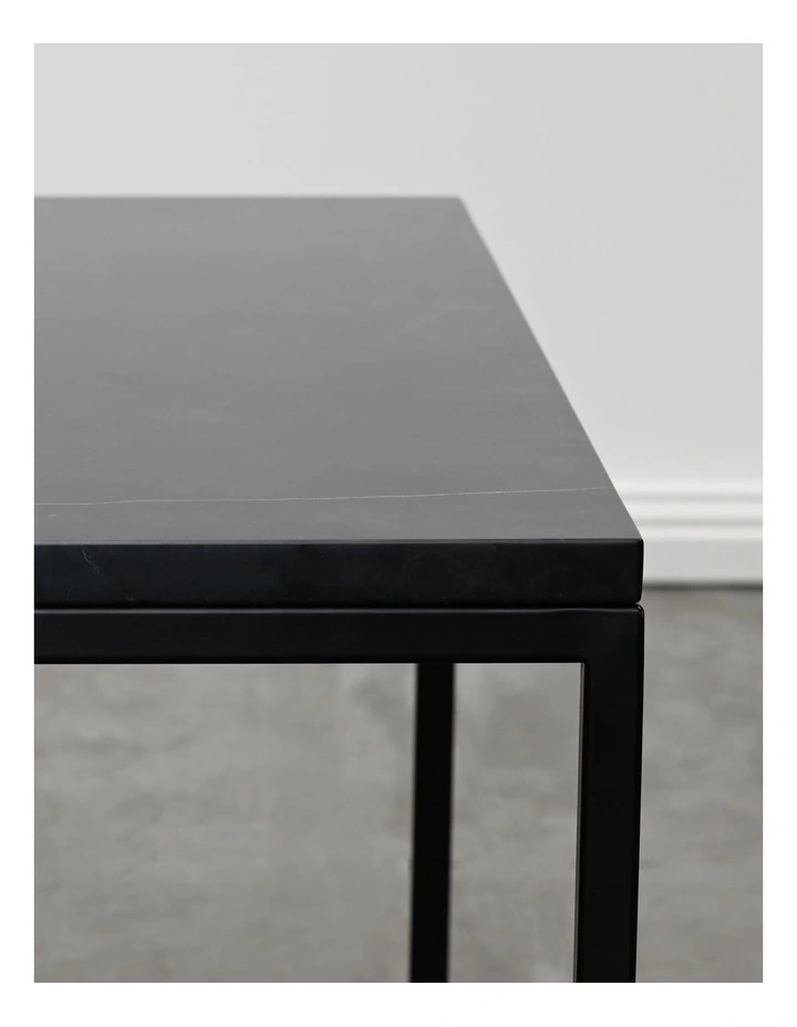 Reno - Coffee Table Medium - Black Marble Black Base image 5