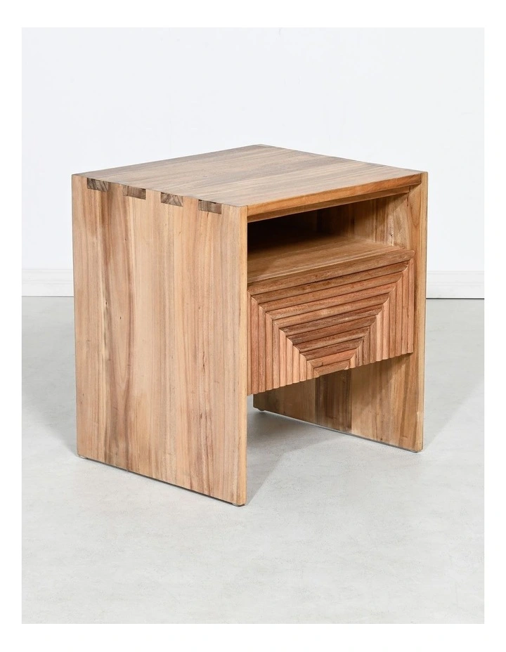 Darcy & Duke Harvey bedside table - Acacia wood natural finish image 3