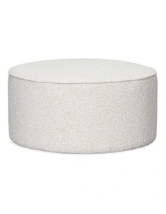 Belamy Large Round Ottoman - Oatmeal