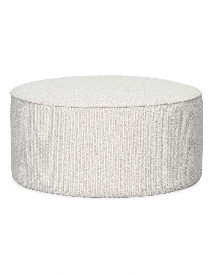 Belamy Large Round Ottoman - Oatmeal image 1