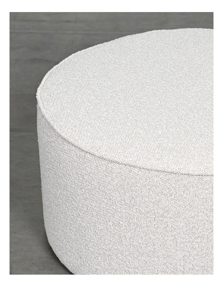 Belamy Large Round Ottoman - Oatmeal image 4