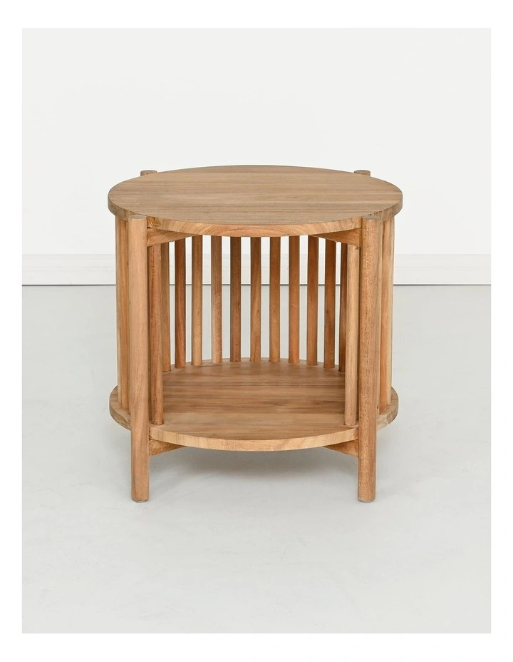 Seabrook Round Bedside Table - Natural Acacia image 3