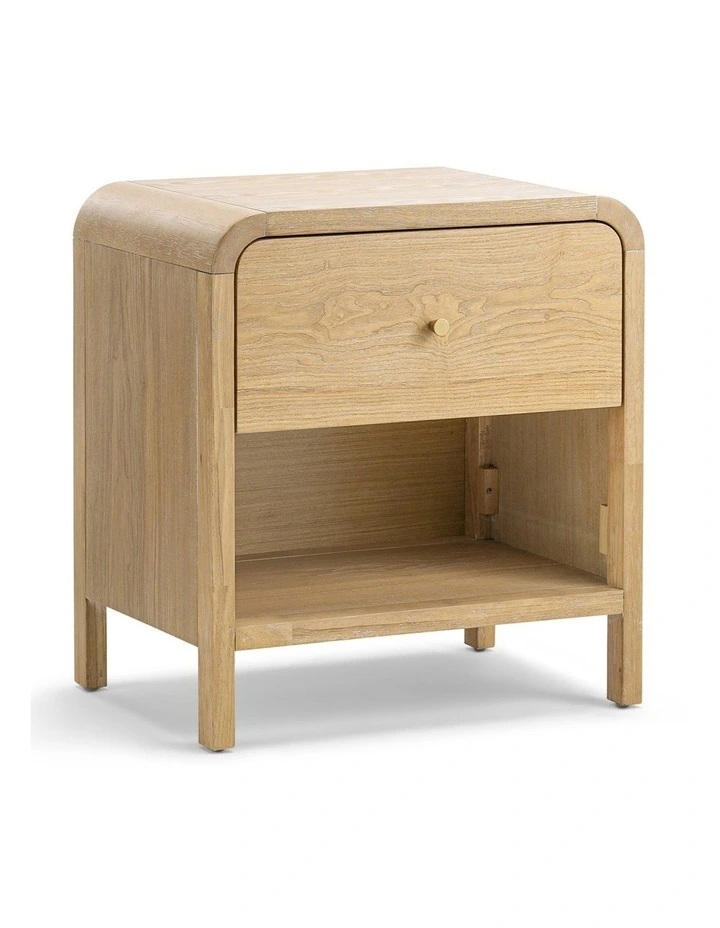 Riley 1 Drawer Bedside Table In Natural Ash image 1