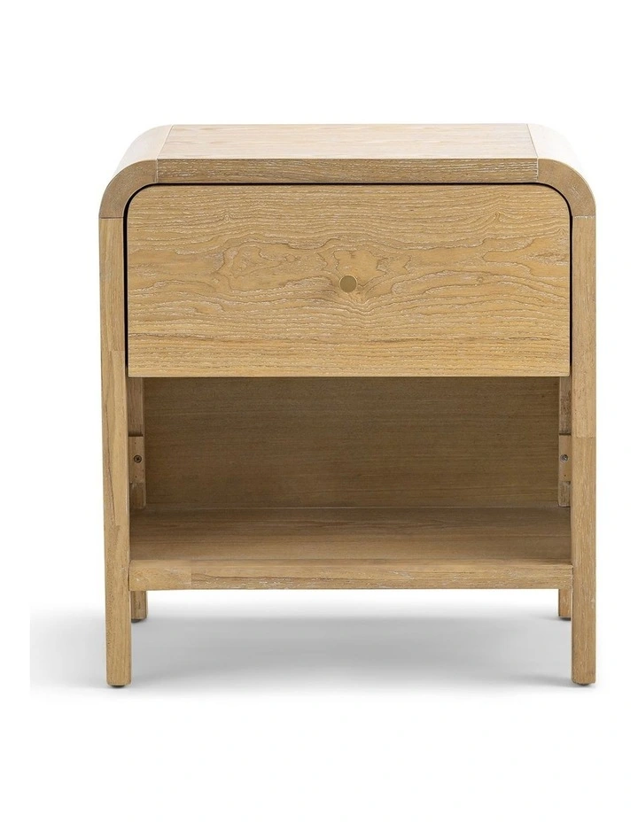Riley 1 Drawer Bedside Table In Natural Ash image 4