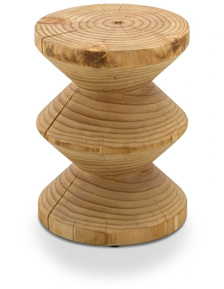 Navi Zig Zag Stump Stool In Natural image 3