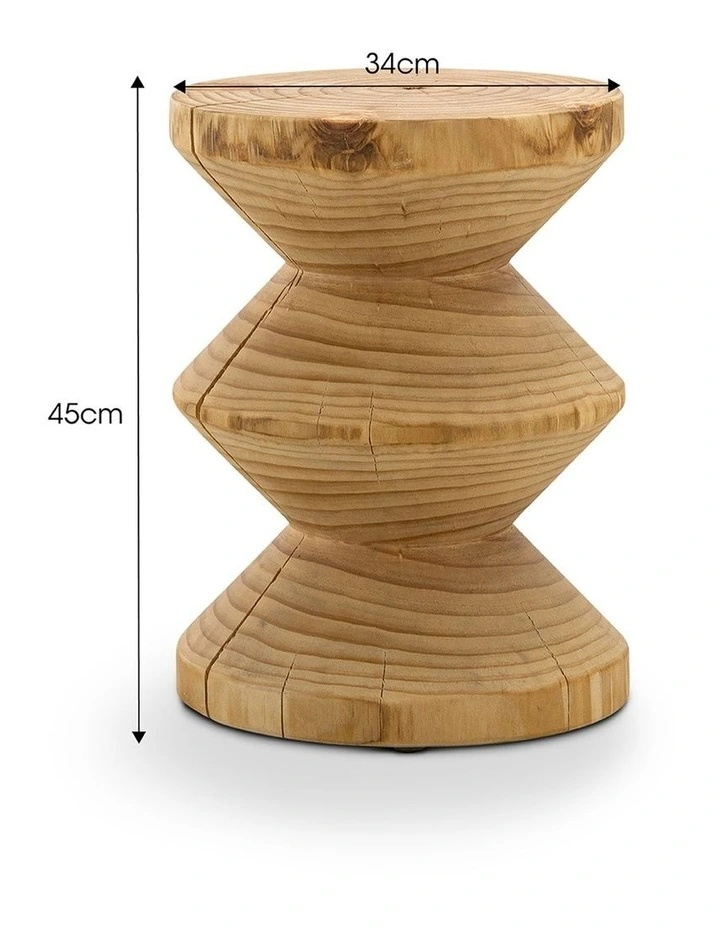 Navi Zig Zag Stump Stool In Natural image 7