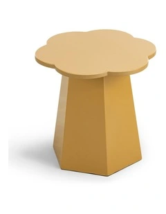Essie Scallop Side Table In Mustard