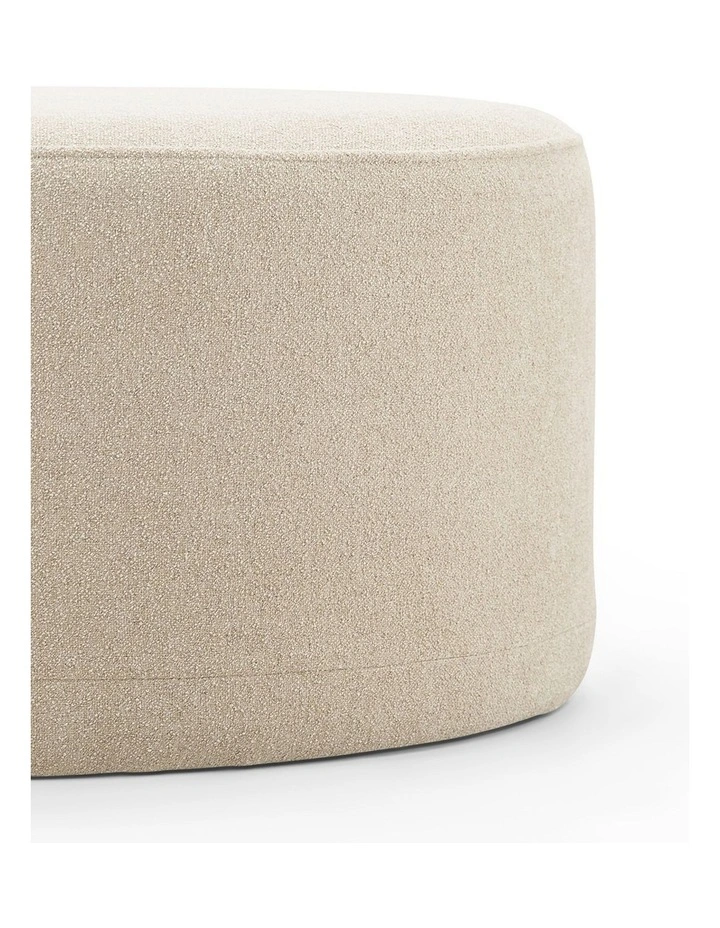 Halle Medium Round Ottoman In Sand Beige image 6