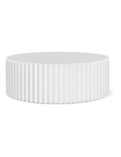 Kaei Fluted Round Coffee Table In White