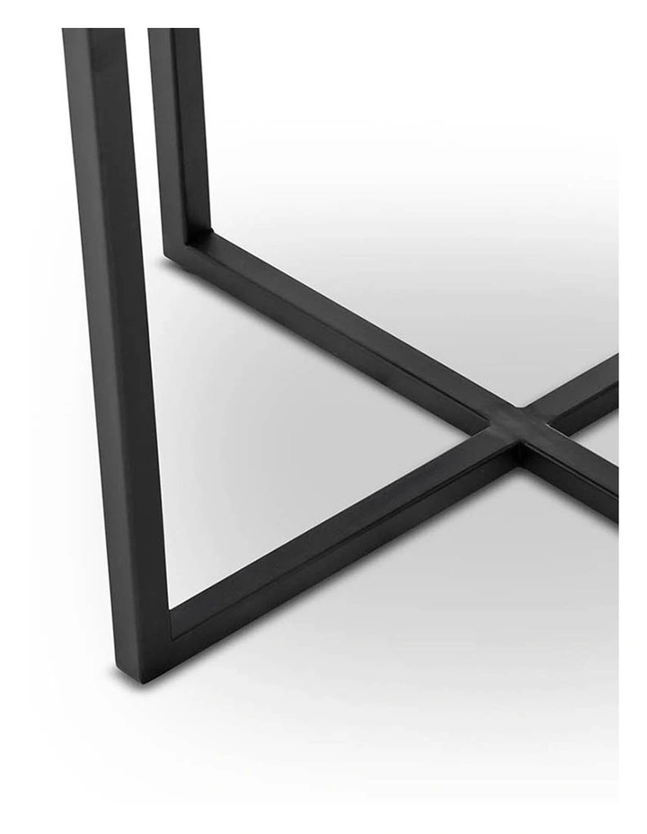 Ellie Marble Round Side Table In White & Black image 6