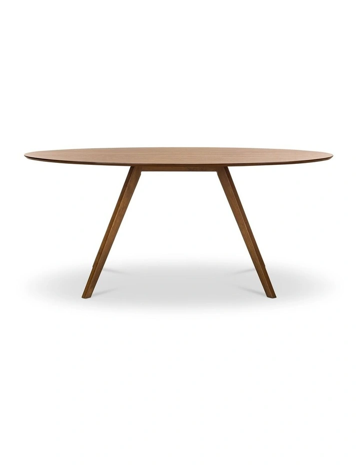 Carol Oval Dining Table 180cm In Brown Oak image 2