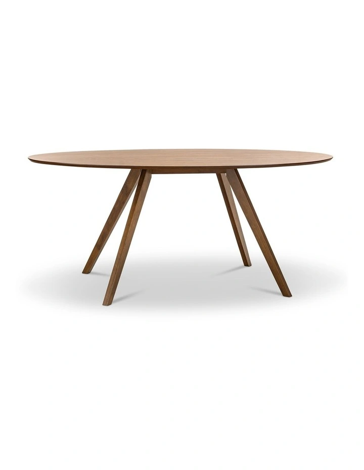 Carol Oval Dining Table 180cm In Brown Oak image 3