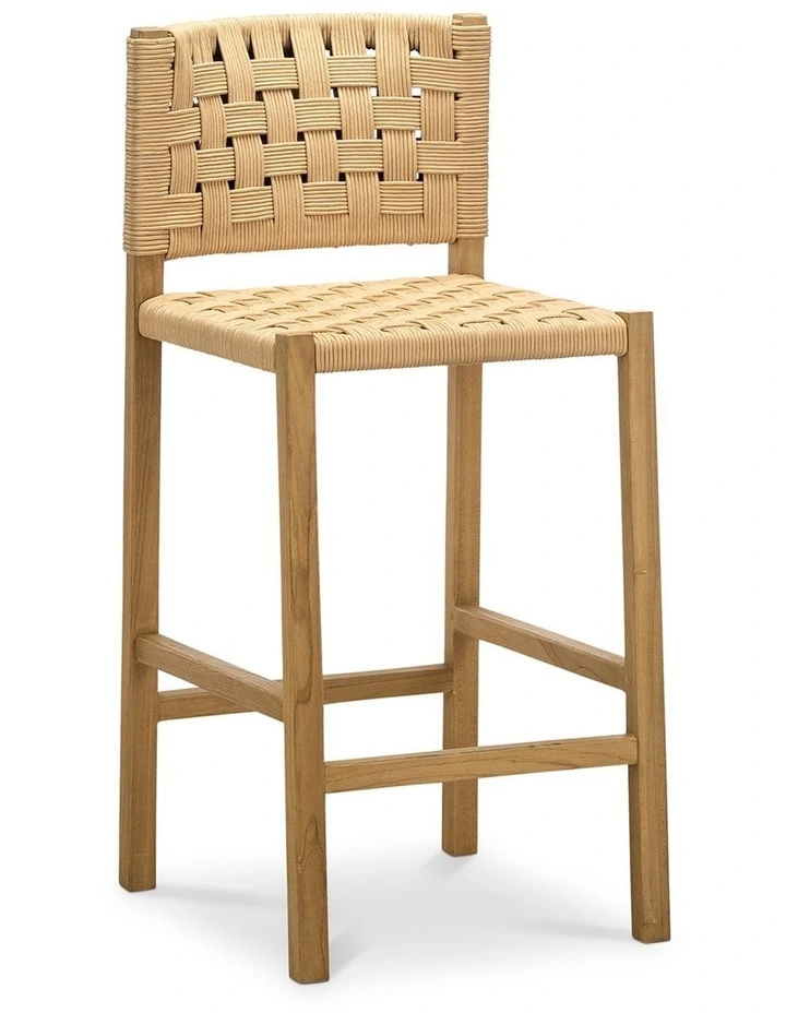 Kyren Woven Rope Counter Stool Indoor & Outdoor image 1