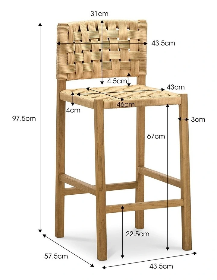 Kyren Woven Rope Counter Stool Indoor & Outdoor image 7