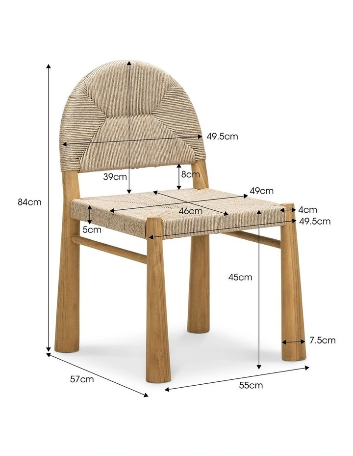Caliste Arch Woven Rope Dining Chair Set Of 2 Indoor & Outdoor image 7