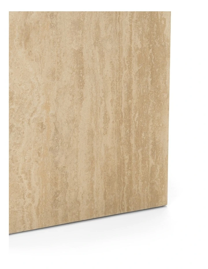 Cubie Plinth Small In Cream Travertine image 6
