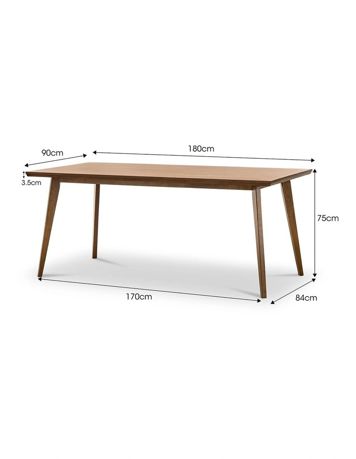 Bruno Dining Table 180cm In Brown Oak image 7