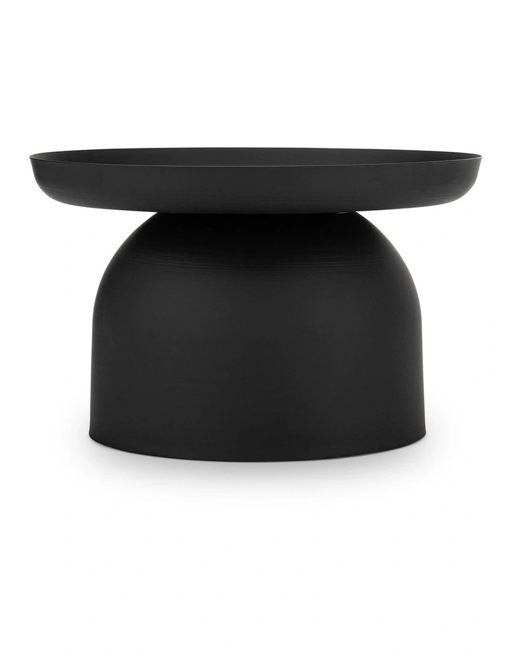 Sirkel Pedestal Round Coffee Table In Matte Black image 5