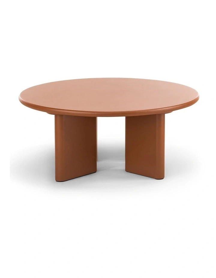 Omni Round Coffee Table In Muted Terracotta image 2