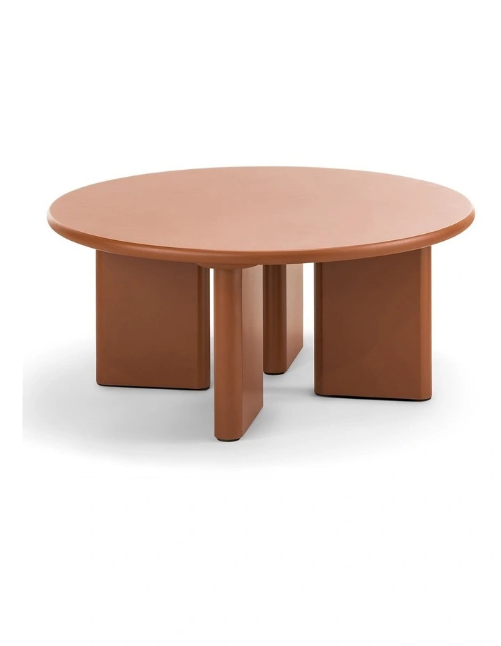 Omni Round Coffee Table In Muted Terracotta image 3