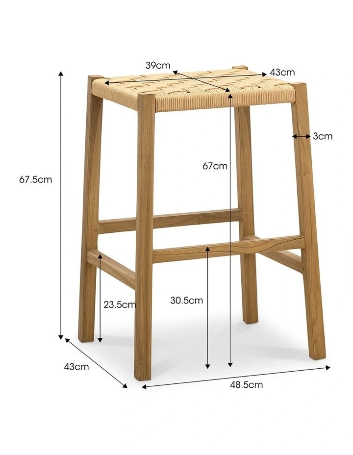 Kyren Woven Rope Barstool Indoor & Outdoor image 7