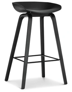 Replica Hay Bar Stools Set Of 2 In All Black