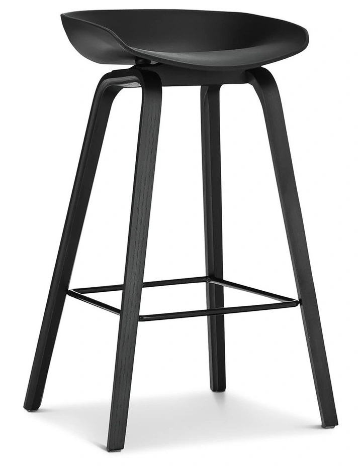 Replica Hay Bar Stools Set Of 2 In All Black image 1
