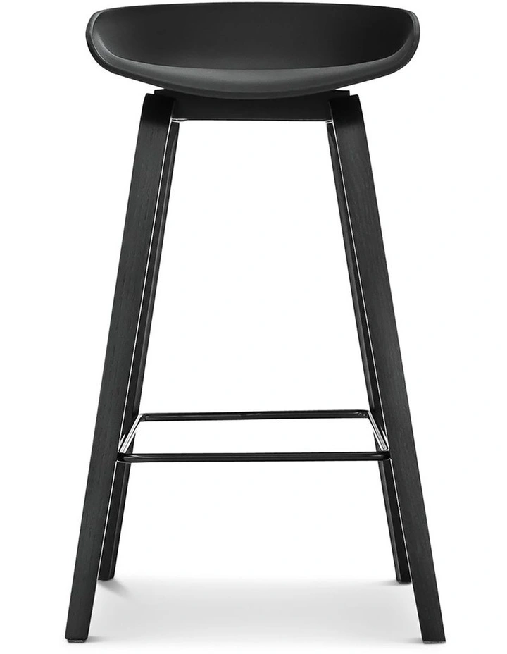 Replica Hay Bar Stools Set Of 2 In All Black image 2