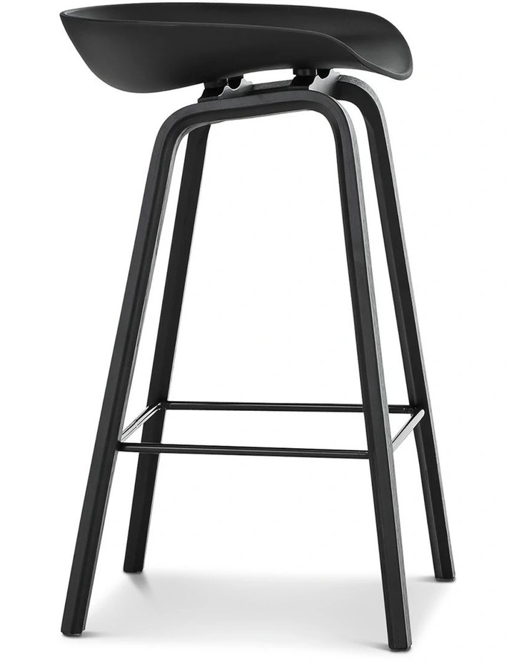 Replica Hay Bar Stools Set Of 2 In All Black image 3