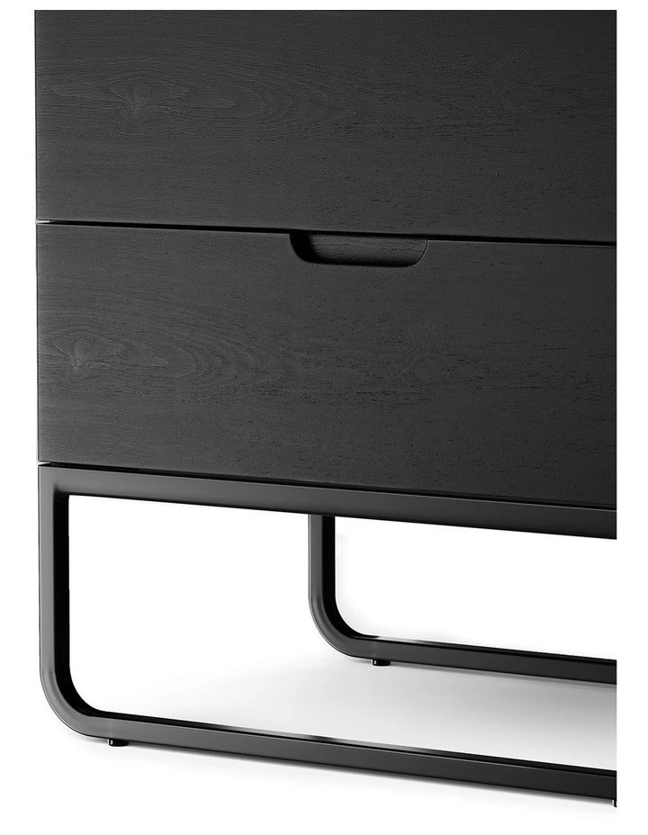 Dante 2 Drawer Bedside Table In Black Oak image 5