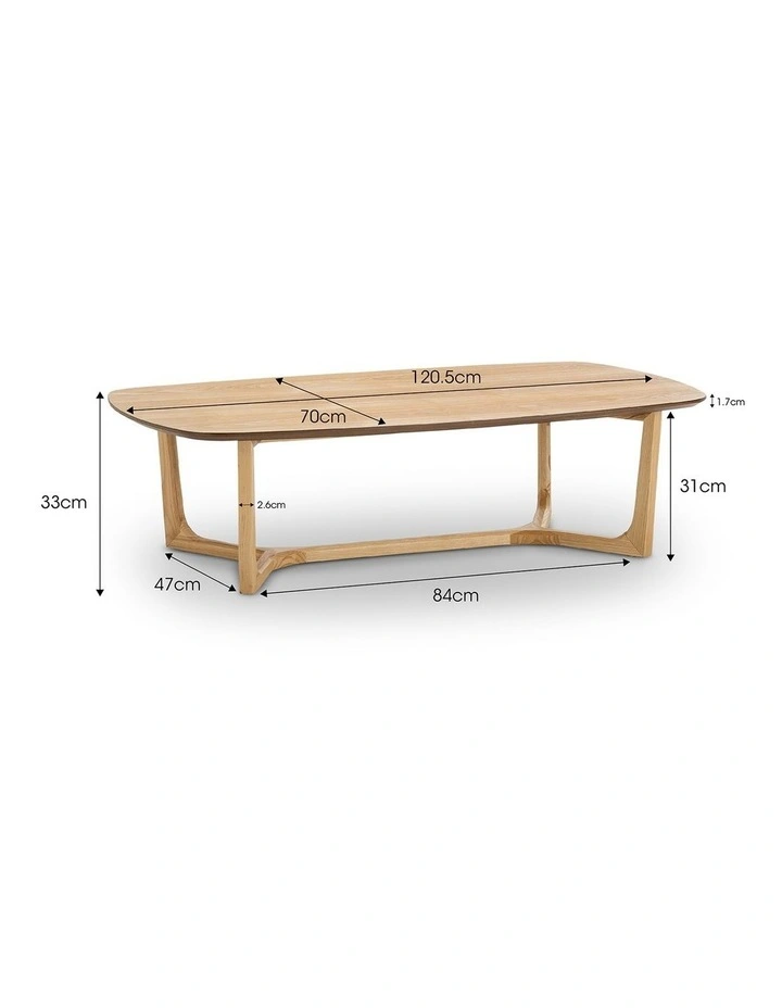 Span Ashwood Oval Coffee Table In Natural image 7