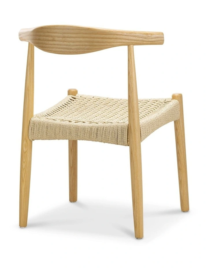 Elba Ashwood Woven Cord Dining Chair Set Of 2 In Natural image 5