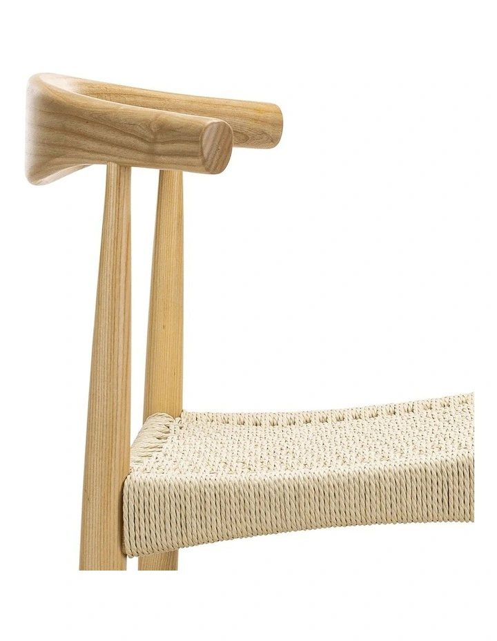 Elba Ashwood Woven Cord Dining Chair Set Of 2 In Natural image 6