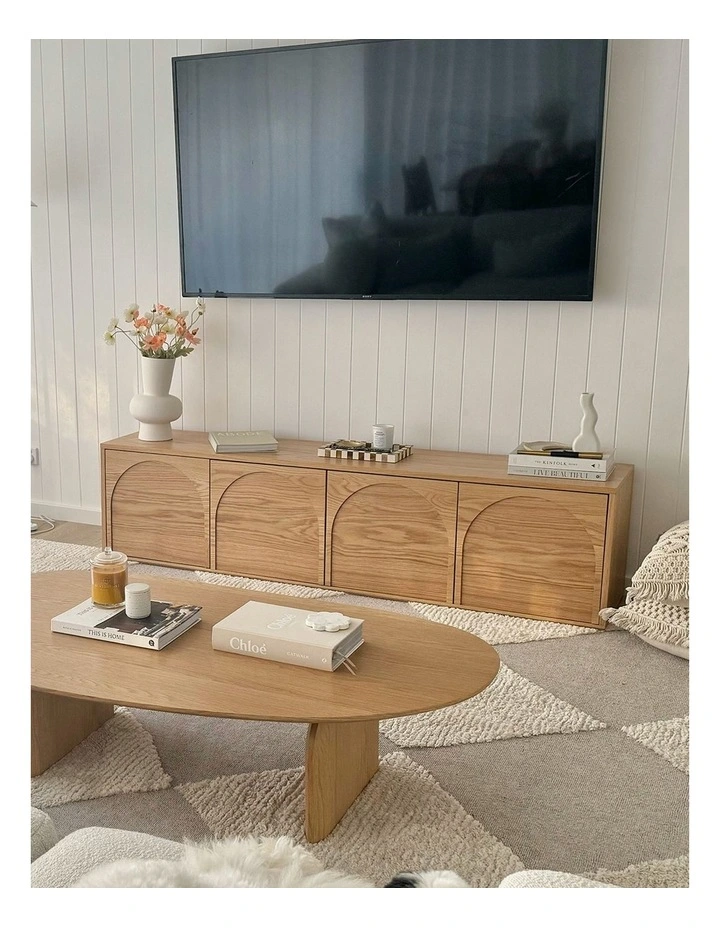 Aurora Arch 4 Door Tv Entertainment Unit in Natural Oak image 3