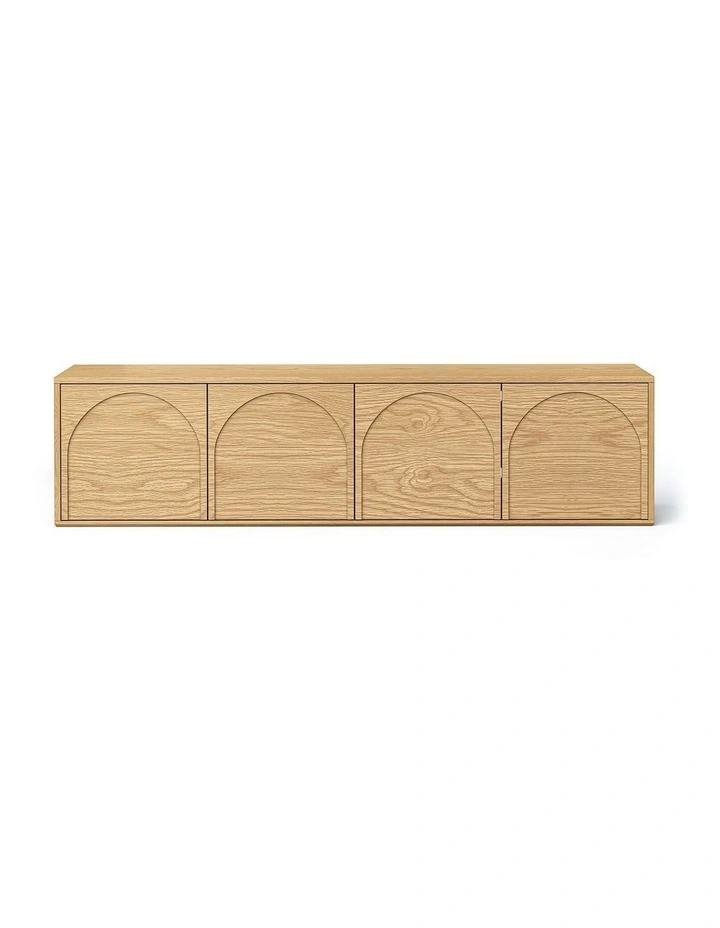 Aurora Arch 4 Door Tv Entertainment Unit in Natural Oak image 4