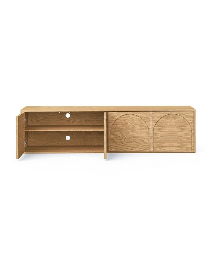 Aurora Arch 4 Door Tv Entertainment Unit in Natural Oak image 5