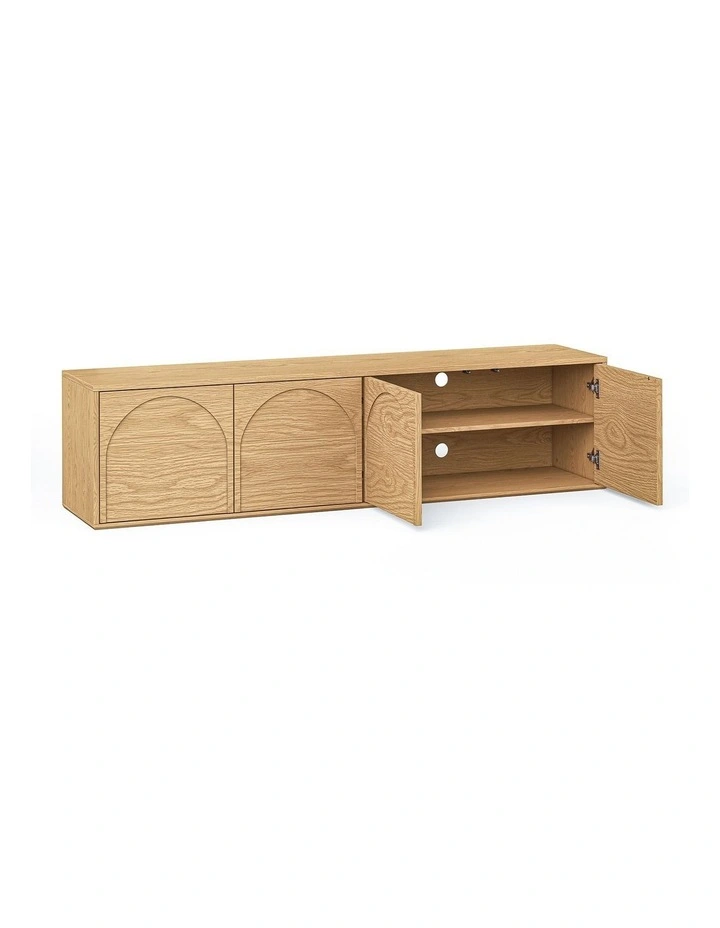 Aurora Arch 4 Door Tv Entertainment Unit in Natural Oak image 6
